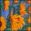 August Sunflowers in Blue