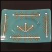 Turquoise Plate with Organic Designs